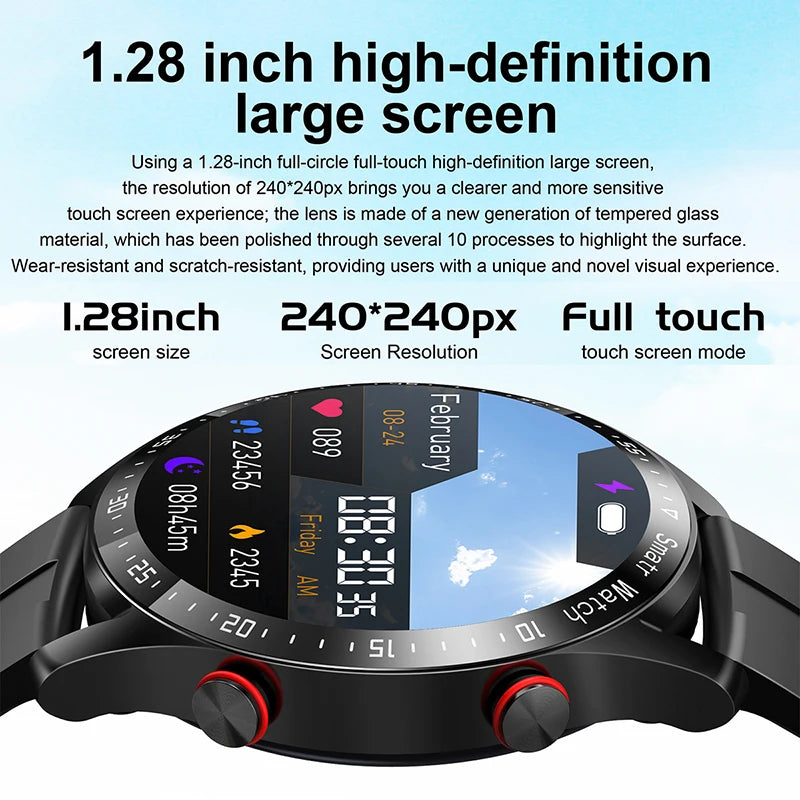 Bluetooth Call Smart Watch Men Laser Health Blood Pressure Fitnes Sports Watches Man Sports Waterproof Smartwatch