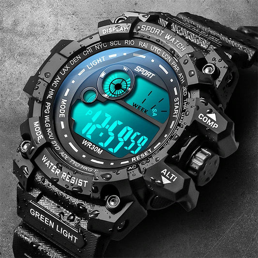 New Men LED Digital Watches Luminous Fashion Sport