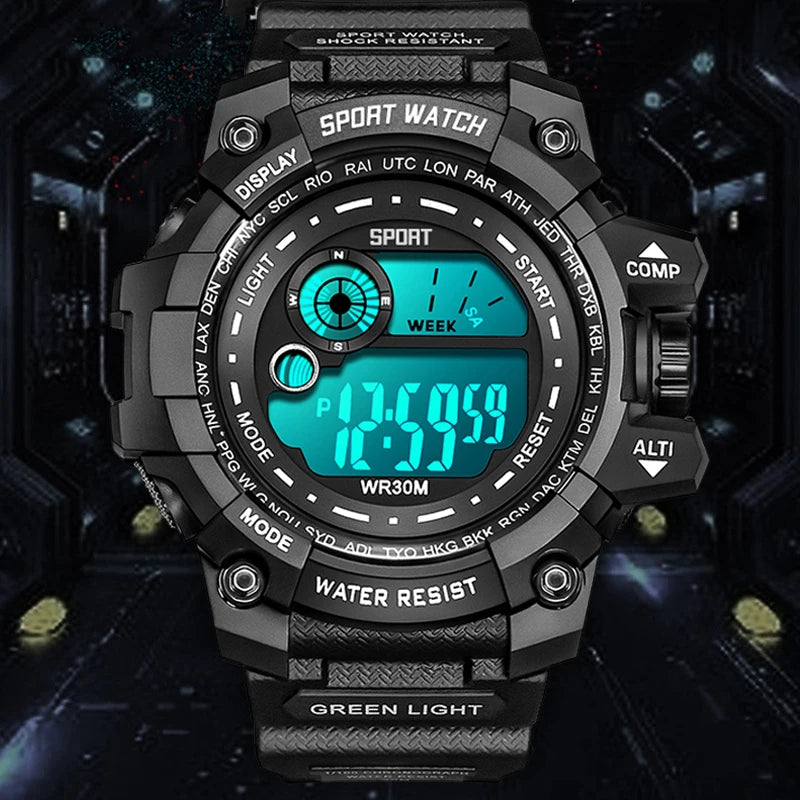 New Men LED Digital Watches Luminous Fashion Sport