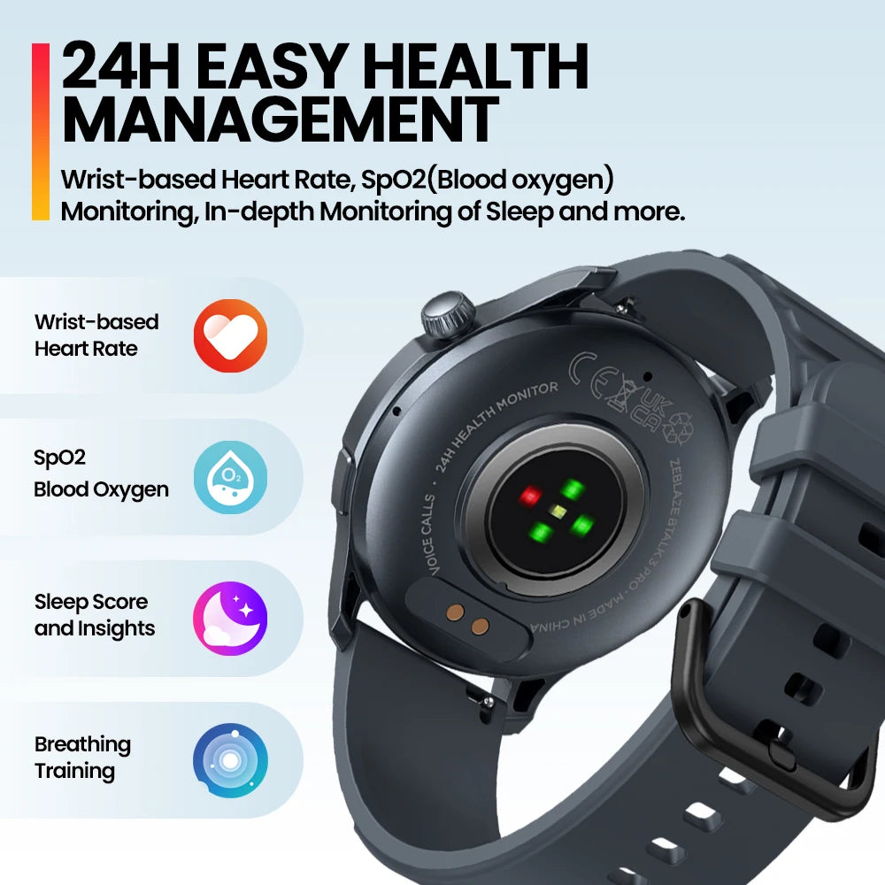 3 Pro Smart Watch Display Hi-Fi Bluetooth Phone Calls Health and Fitness Tracking