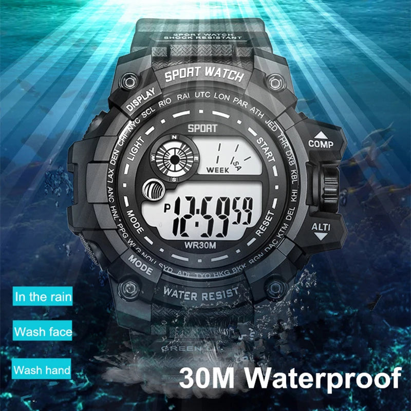 New Men LED Digital Watches Luminous Fashion Sport